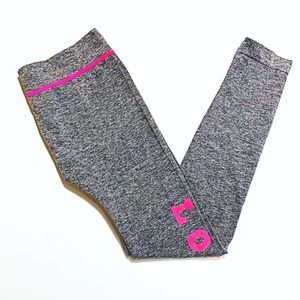 Juniors Boho Kids Leggings Heather Grey/Pink 10/12